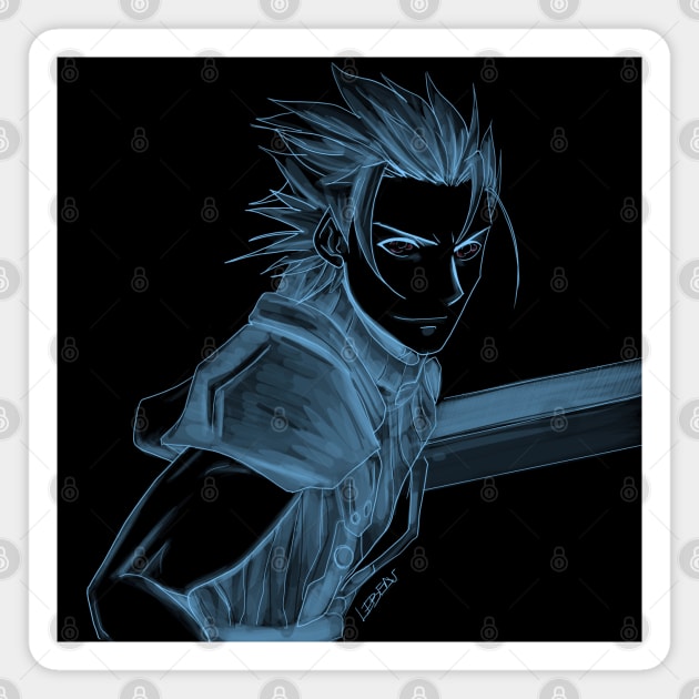 zack fair in ghost suit in final fantasy vii Magnet by jorge_lebeau